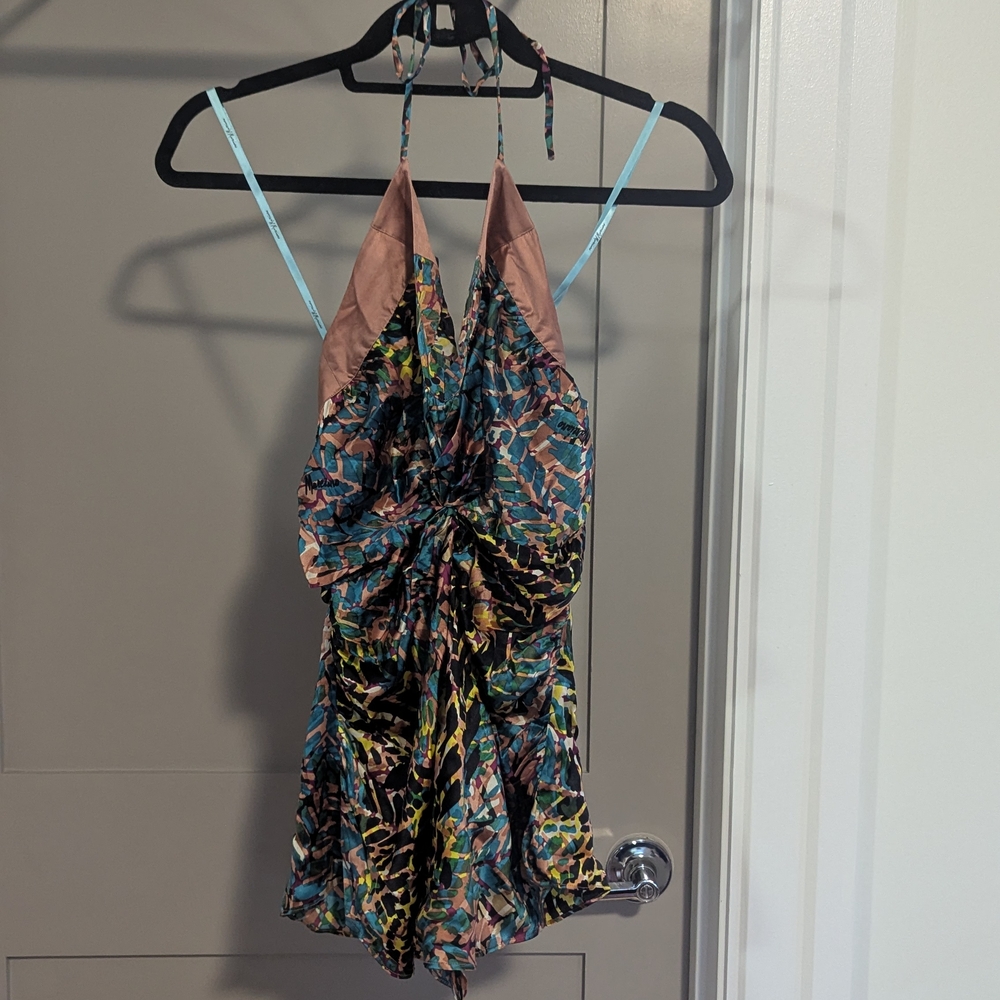 Colorful Halter Neck Romper